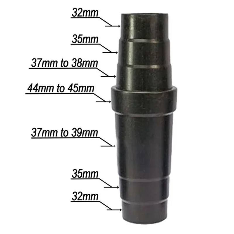 Universal Stepped Vacuum Hose Reducer Adapter for Philips  /  Midea Vacuum Cleaner Accessories - Black