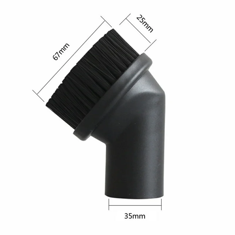 Universal 35mm Plastic 90 Degree Angled Brush Nozzle for Philips  /  Midea Vacuum Cleaner - Black