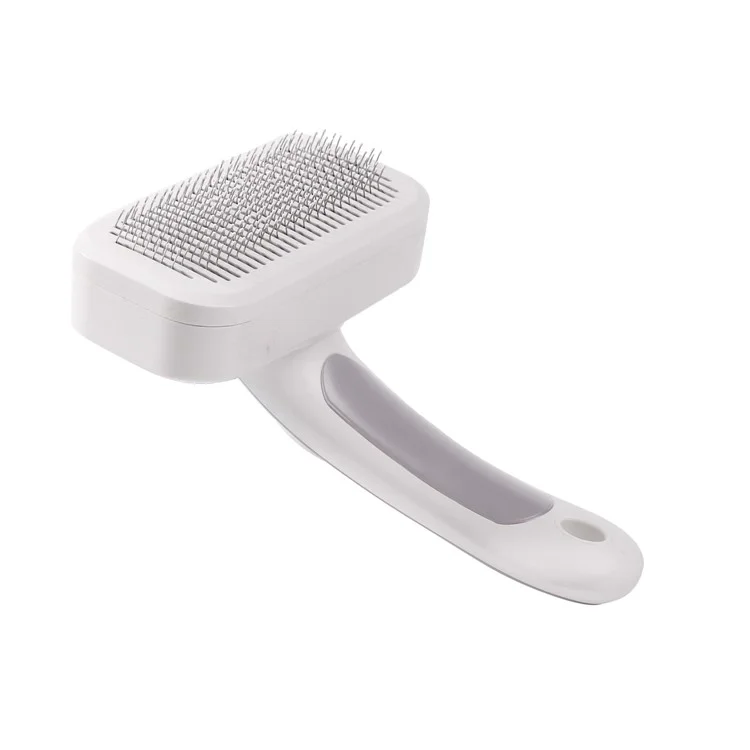 MX-C31 Pet Hair Removal Comb Stainless Steel Bristles Handheld Dog Brush Hair Removal Tool - Grey