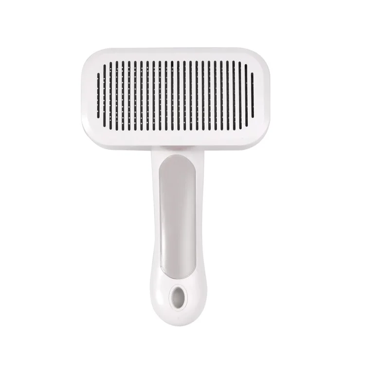MX-C31 Pet Hair Removal Comb Stainless Steel Bristles Handheld Dog Brush Hair Removal Tool - Grey