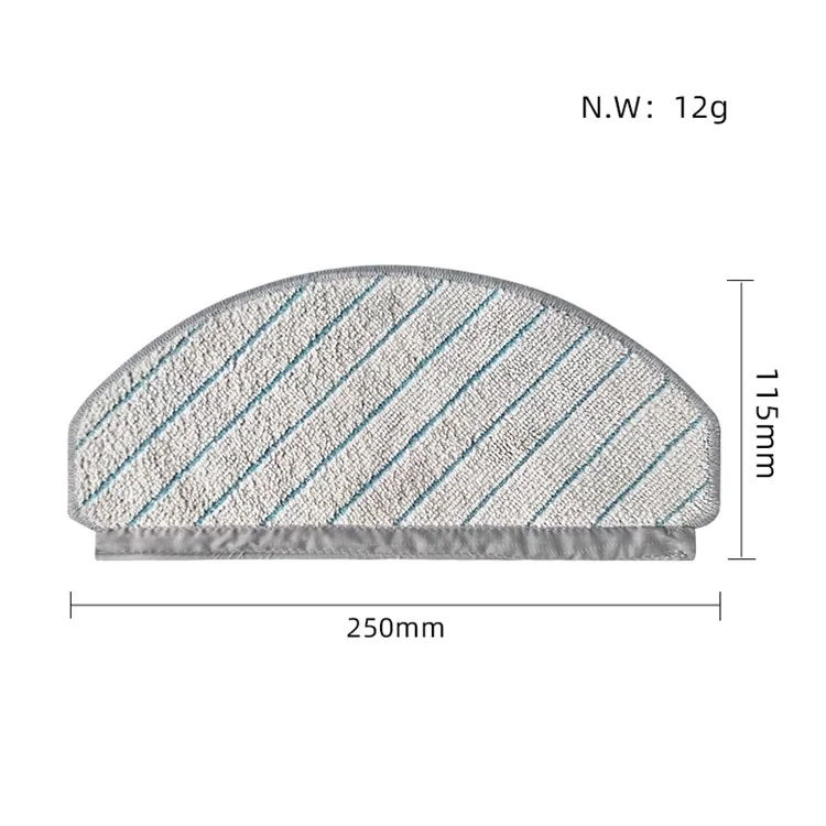 1 pieza Almohadilla de repuesto para el aspirador robótico Ecovacs Deebot T10 / T10 Plus Almohadilla de limpieza de fregado lavable