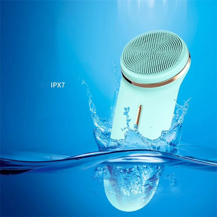 NY-S802A Limpiador Facial Eléctrico Sónico Portátil Herramientas de Limpieza Facial Compacto Dispositivo de Belleza Facial - Verde