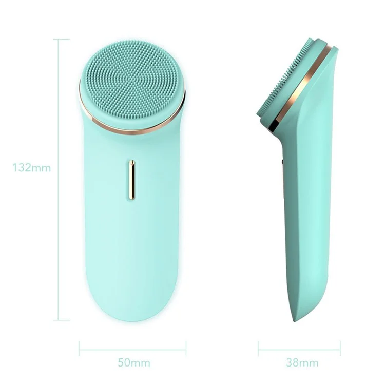 NY-S802A Limpiador Facial Eléctrico Sónico Portátil Herramientas de Limpieza Facial Compacto Dispositivo de Belleza Facial - Verde