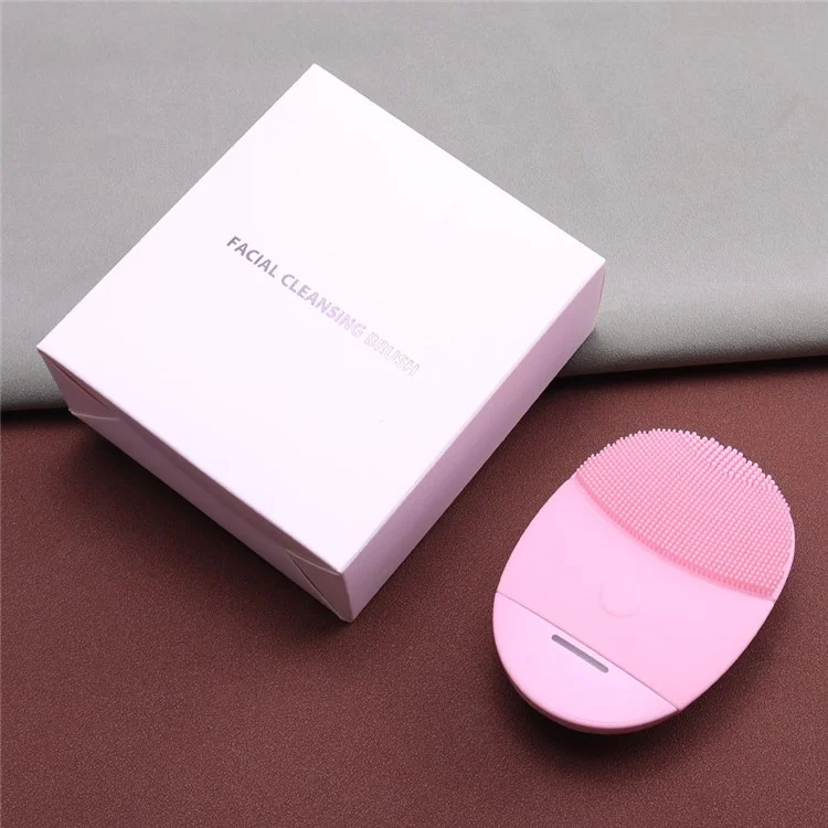 Brosse de nettoyage du visage en silicone mini HQ-A005, masseur pour les soins de la peau - Rose