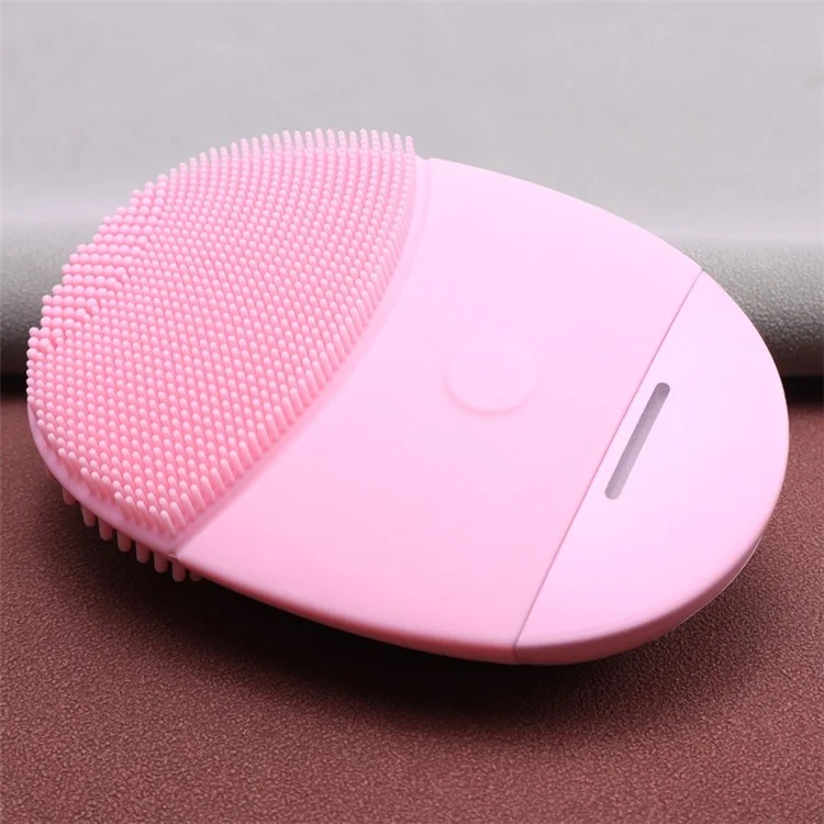 Brosse de nettoyage du visage en silicone mini HQ-A005, masseur pour les soins de la peau - Rose
