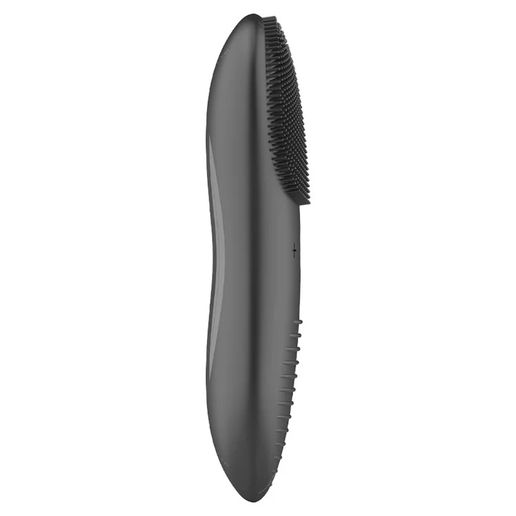 HQ-A008 Silicone Facial Cleansing Brush Sonic Electric Face Washing Instrument IPX7 Waterproof Facial Cleaner - Black