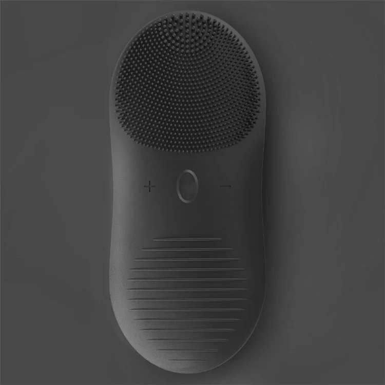 HQ-A008 Silicone Facial Cleansing Brush Sonic Electric Face Washing Instrument IPX7 Waterproof Facial Cleaner - Black