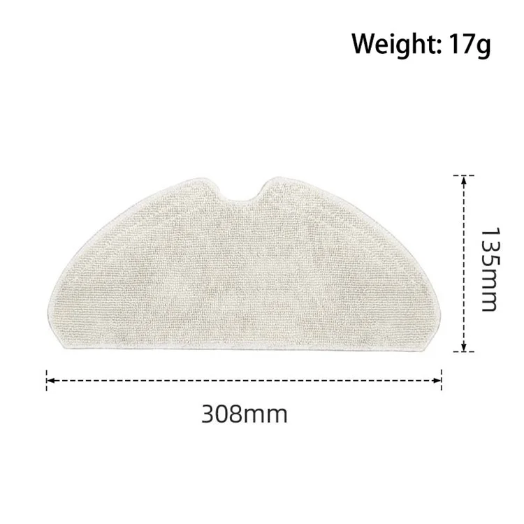 Mop Pad Pour Dreame D10s / D10S Pro Robot Aspirateur Fibre Chimique + Partie de Remplacement en Silicone