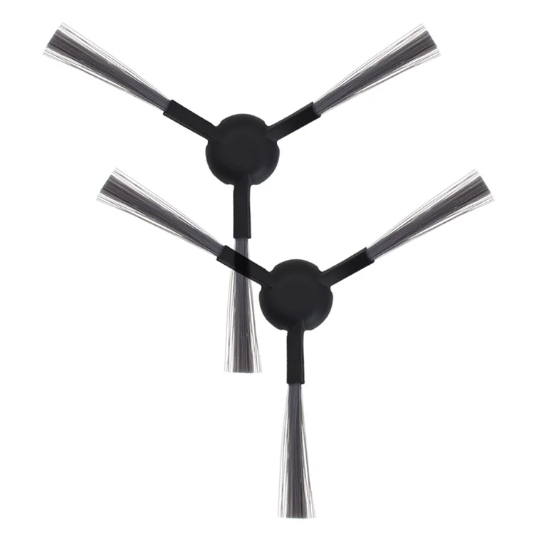 2 pièces pour Dreame X20 Pro / Plus / X30 / X30 Pro Brosse latérale Aspirateur de rechange - Noir