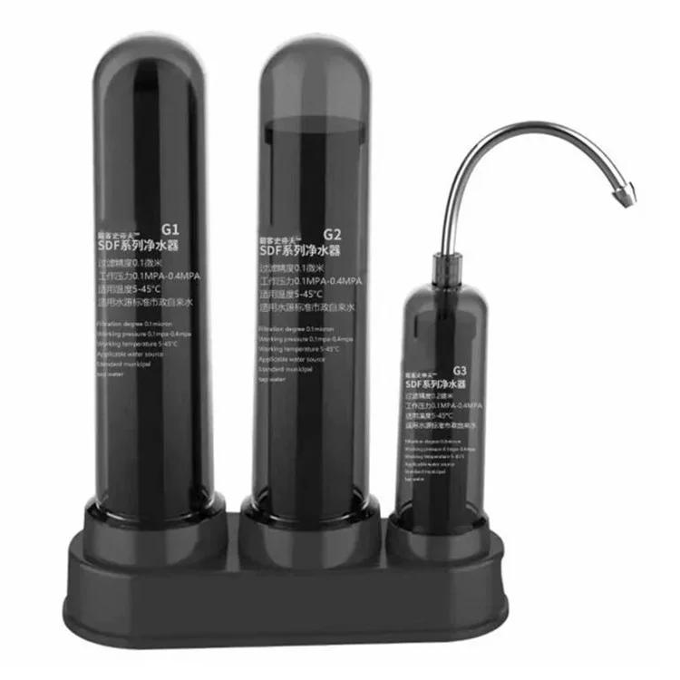DKS 3-Stage Faucet Water Purifier Drinking Water Filter System Purifying Machine