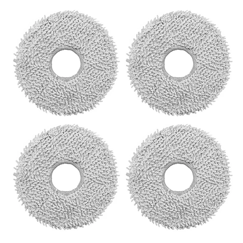 JUNSUNMAY 4Pcs Vacuum Cleaner Mop Pad for ECOVACS X1 Turbo  /  X1 Omni  /  X2 Omni  /  T10 Turbo  /  T10 Omni  /  T20  /  T20 Omni - Grey