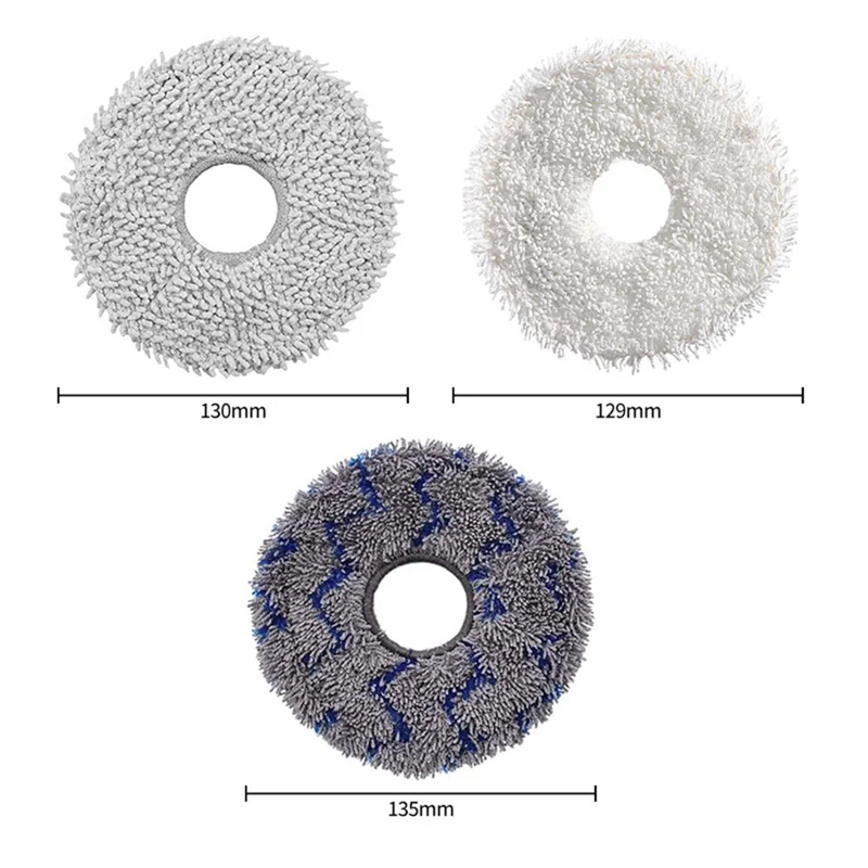 JUNSUNMAY 4Pcs Vacuum Cleaner Mop Pad for ECOVACS X1 Turbo  /  X1 Omni  /  X2 Omni  /  T10 Turbo  /  T10 Omni  /  T20  /  T20 Omni - Grey