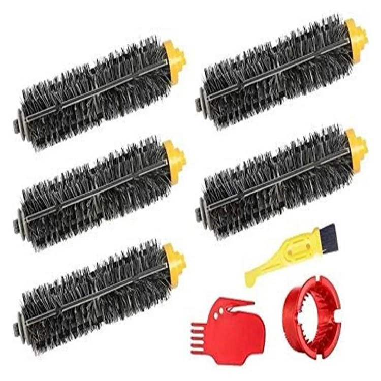 1 set para iRobot Roomba serie 600 / serie 700 Kit de herramientas de limpieza (5 cepillos + 3 peines)