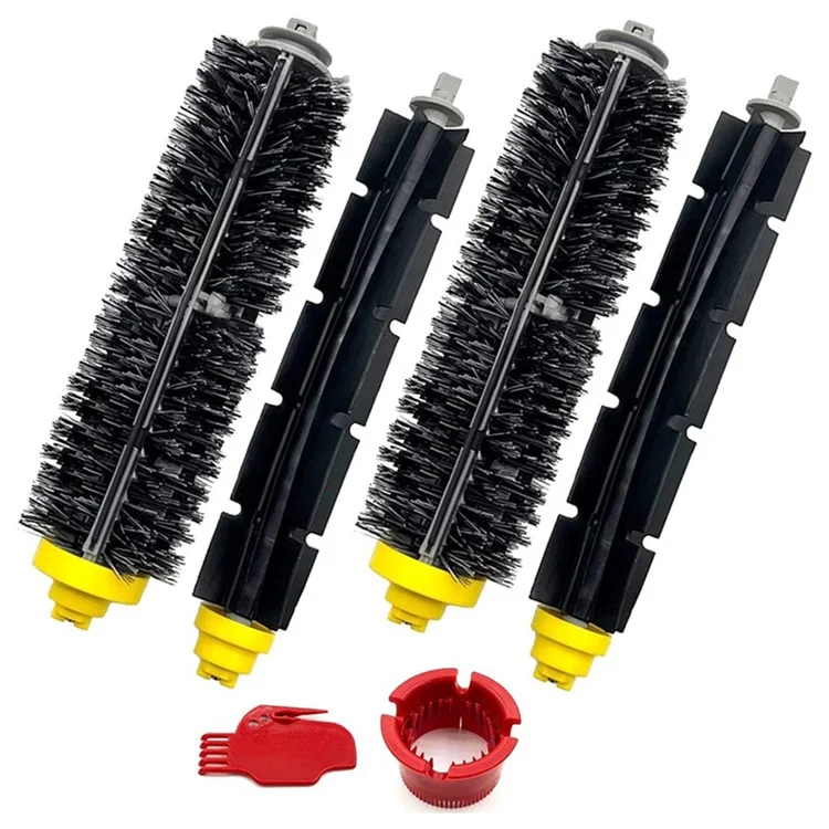 1 Set For iRobot Series 600 700 Cleaning Kit (2 Pairs Main Brush+2 Cleaning Comb)