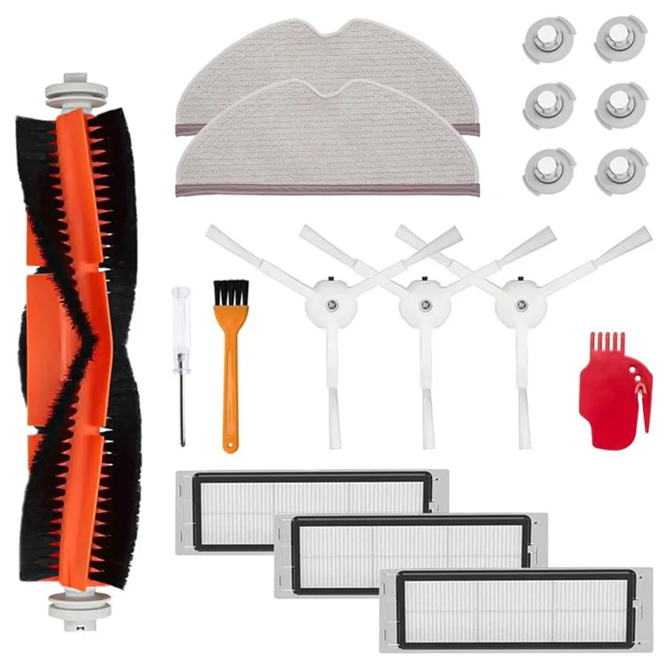 18 pezzi / set di accessori per Xiaomi Roborock Xiaowa Sweeping Robot Rullo Spazzola Filtri Spazzole laterali Kit di ricambio