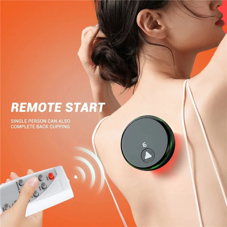 SC05 Smart Cupping Machine Remote Massager Rechargeable Therapy Vacuum Heated Cupping Massager - Negro