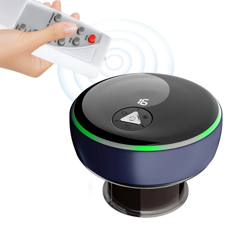 SC05 Smart Cupping Machine Remote Massager Rechargeable Therapy Vacuum Heated Cupping Massager Gift - Blue