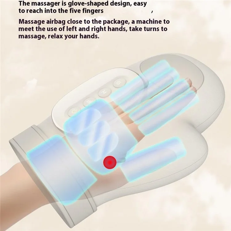 ST-1802 Massaggiatore elettrico per mani Guanto massaggiante ricaricabile con terapia a pressione a compressione calda