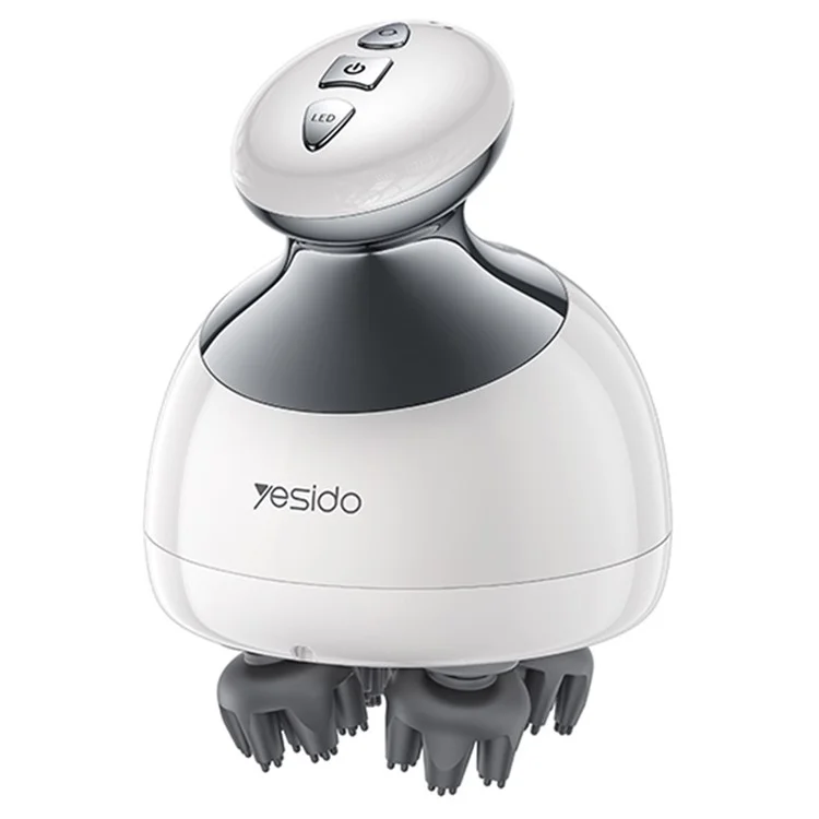 YESIDO MG12 IPX7 Massageador de Cabeça à Prova d'Água com Baixo Ruído e Base de Carregamento Removível