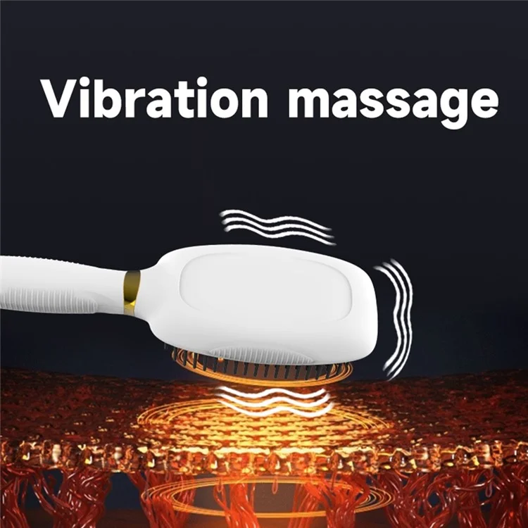 HC2006 Pente de Massagem Elétrico com Vibração, Terapia de Luz Vermelha, EMS Microcorrente para Estimulação do Crescimento Capilar - Preto