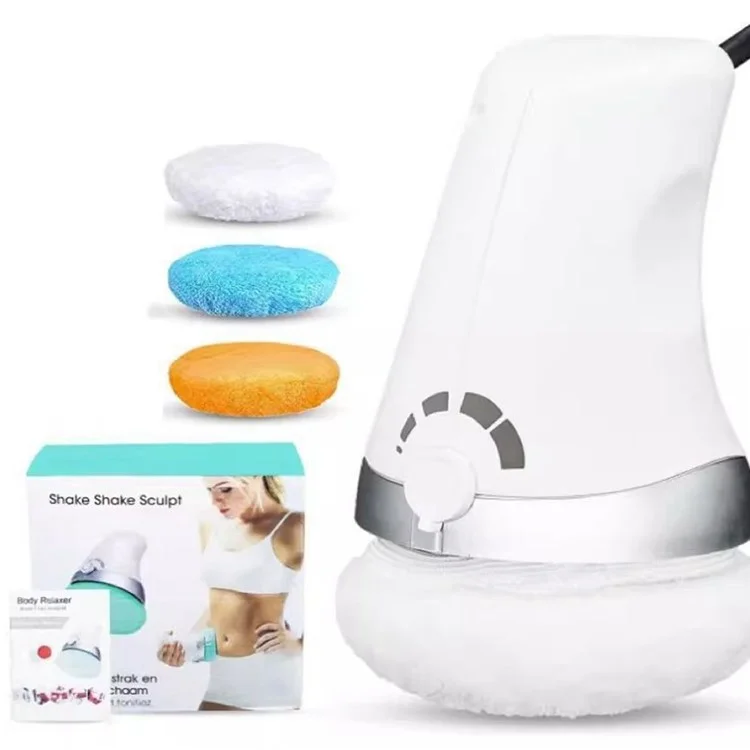 Handheld Body Massager Multi-Function Anti-Cellulite Device with 3 Washable Massage Pads - EU Plug