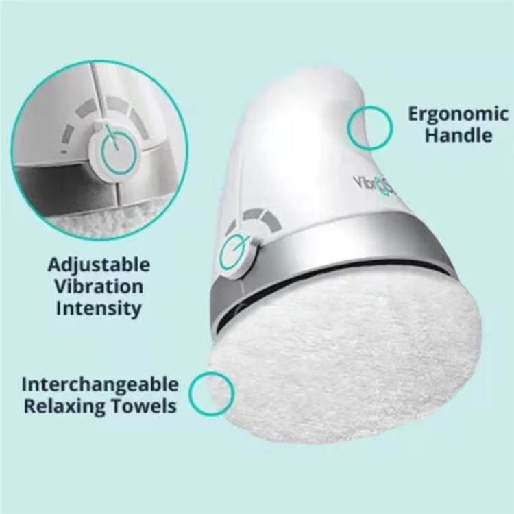 Handheld Body Massager Multi-Function Anti-Cellulite Device with 3 Washable Massage Pads - EU Plug