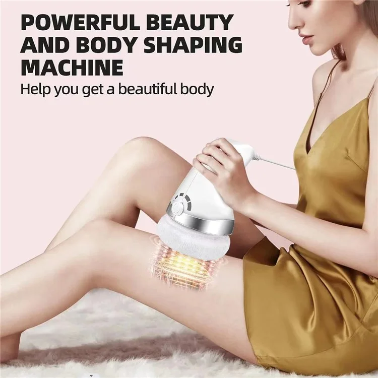 Handheld Body Massager Multi-Function Anti-Cellulite Device with 3 Washable Massage Pads - EU Plug