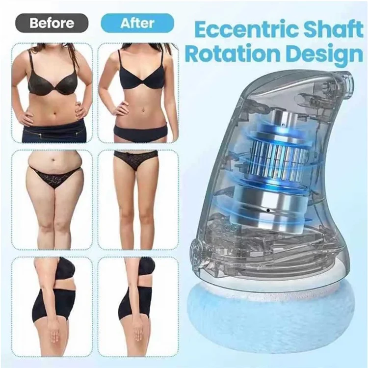 Handheld Body Massager Multi-Function Anti-Cellulite Device with 3 Washable Massage Pads - EU Plug