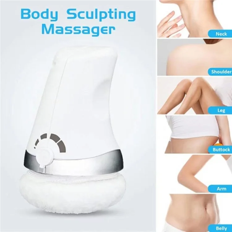 Handheld Body Massager Multi-Function Anti-Cellulite Device with 3 Washable Massage Pads - EU Plug