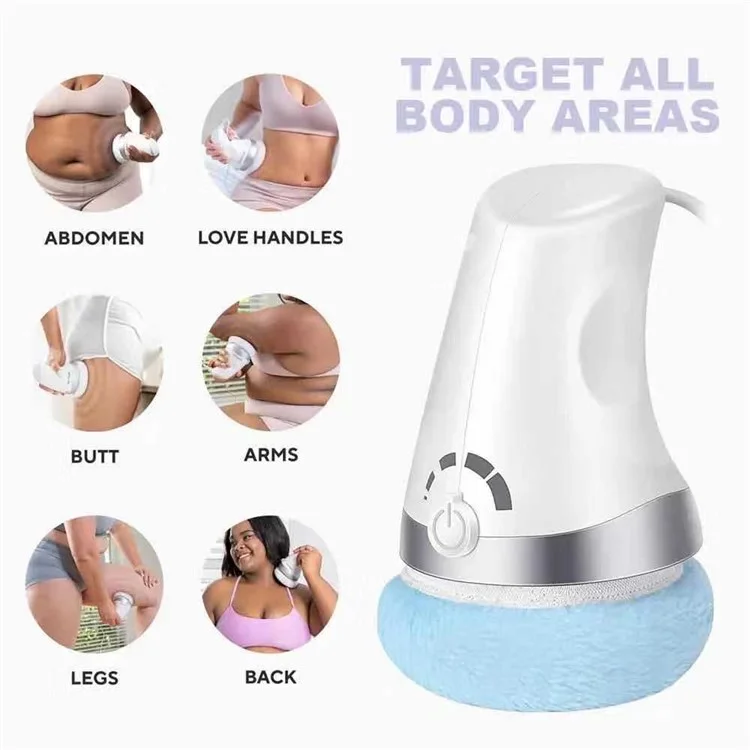 Handheld Body Massager Multi-Function Anti-Cellulite Device with 3 Washable Massage Pads - EU Plug