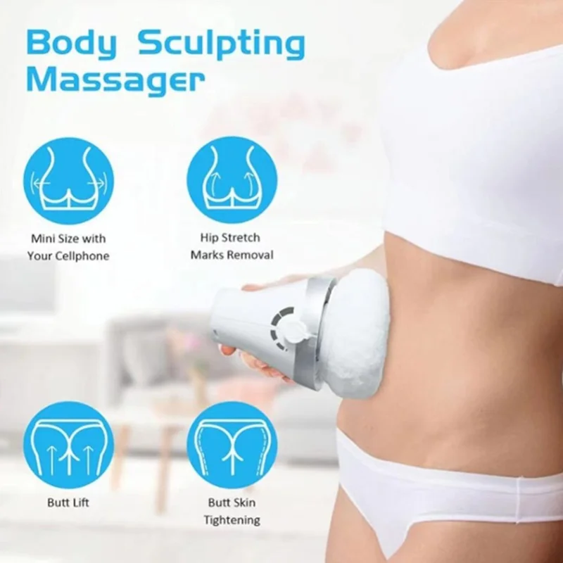 Handbediende Body Massager Multifunctioneel Anti-Cellulite Apparaat Cadeau met 3 Wasbare Massagematjes - US Standaard