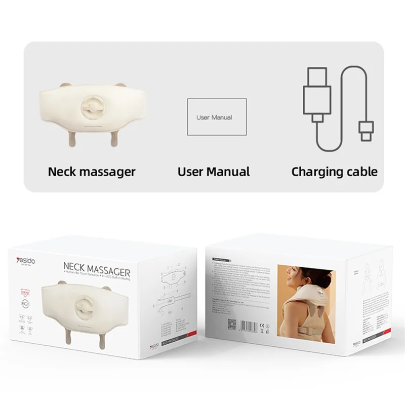YESIDO MG11 3 Modes Adjustable Width Neck and Shoulder Massager Heat Therapy Massage Device