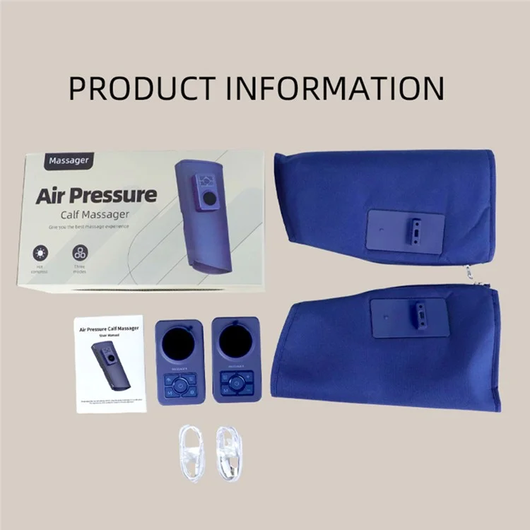 ST-505 1 Par de Massageador de Panturrilha Elétrico com Pressão de Ar de 360 Graus, 3 Modos de Relaxamento Muscular, Massageador de Perna com Compressão por Airbag