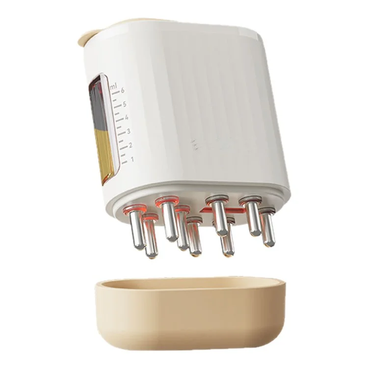 2213 Massageador de Couro Cabeludo com Terapia de Luz Vermelha Aplicador Elétrico de Líquido para Crescimento Capilar com Rolo de Massagem