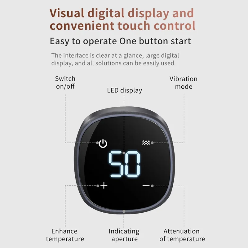 YC-906B 1Pc Electric Heating Knee Brace 3 Levels Hot Compress Vibration Massage Device for Elbow Shoulder