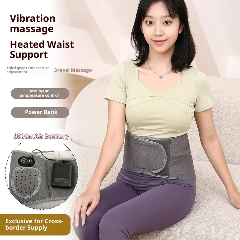 HP3040 Electric Heating Pad with Timer Temperature Control Waist Belt Warmer for Office / Home - Grey / US Plug