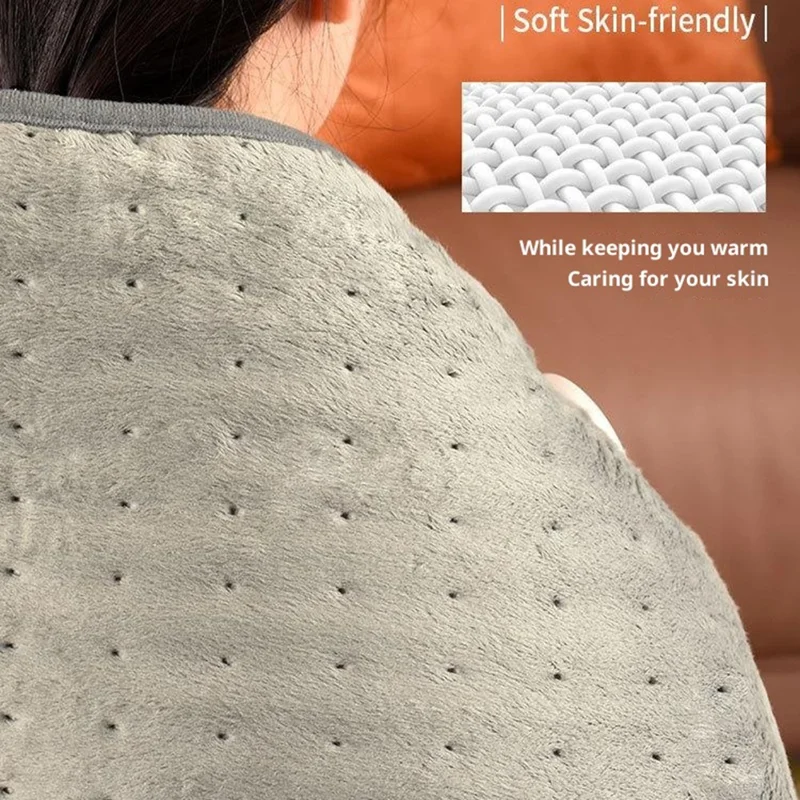 Almofada de Aquecimento Inteligente HP3060A Ajustável Terapia de Temperatura Cobertor para Escritório / Casa Cobertor Elétrico Cinto para Cintura - Cinza / Plugue EUA