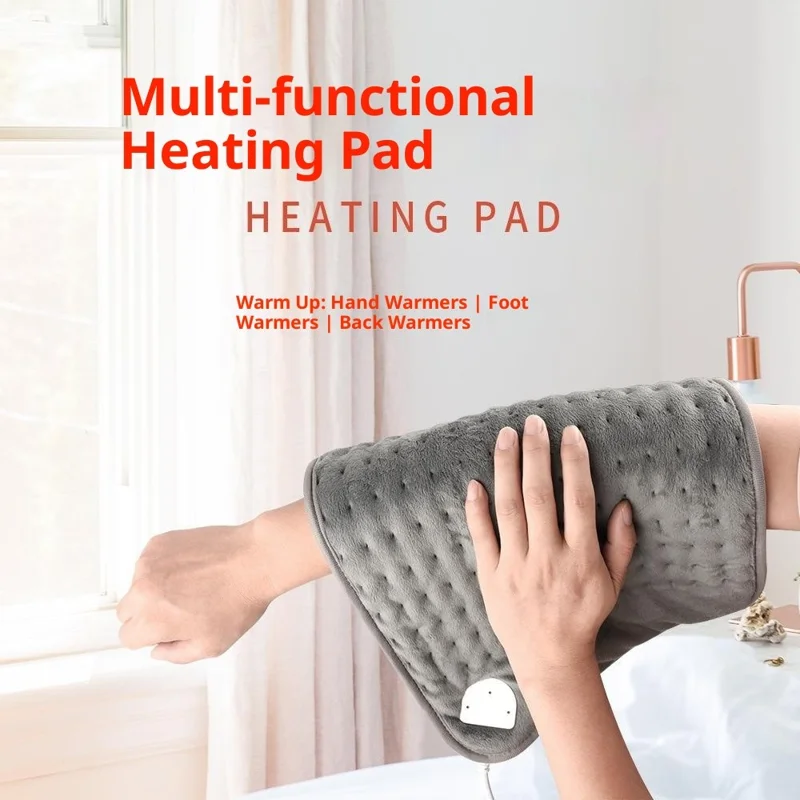 HP3060A Smart Heating Pad Adjustable Temperature Therapy Blanket for Office / Home Use Single Electric Heating Blanket Waist Belt - Blue  /  US Plug