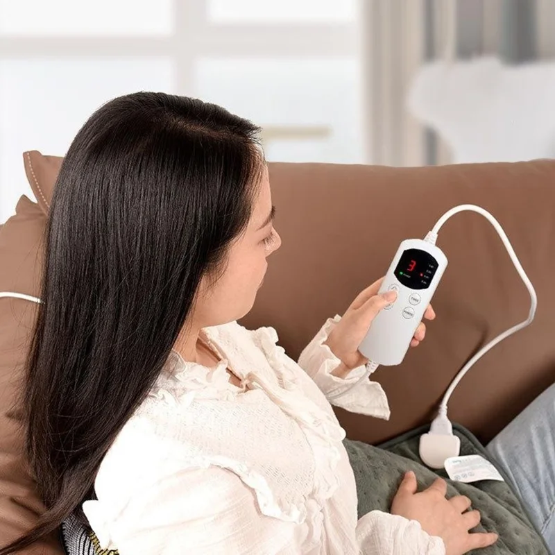 HP3060 30 x 60cm Intelligenter elektrischer Heizpad Einstellbare Temperatur Therapie Decke Einzelperson Wärmematte - Grau / US-Stecker