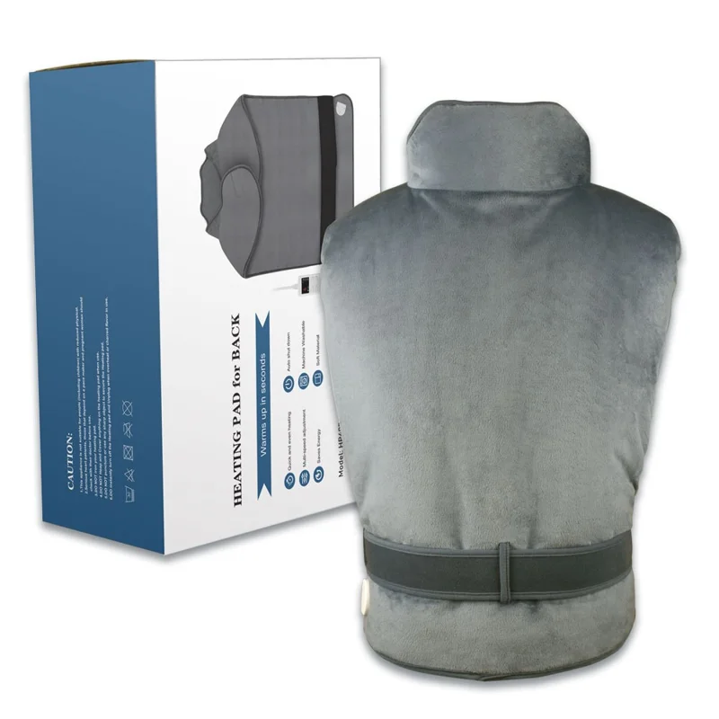 Riscaldamento HP4076B Pad Vest Wrap Spalla Collo Schiena con 6 Impostazioni di Calore / 4 Impostazioni Timer per Sollievo dal Dolore - Grigio / Spina USA