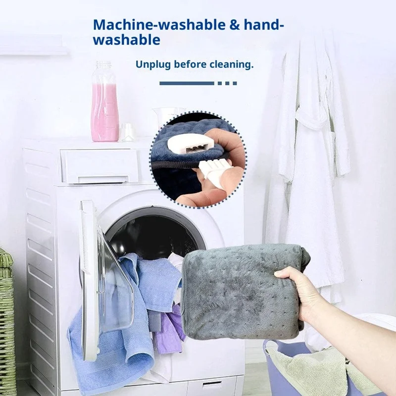 Riscaldamento HP4076B Pad Vest Wrap Spalla Collo Schiena con 6 Impostazioni di Calore / 4 Impostazioni Timer per Sollievo dal Dolore - Grigio / Spina USA