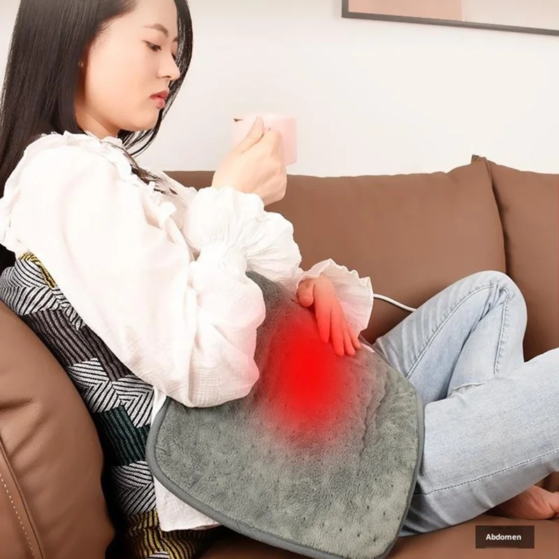 HP4076 40 x 76 cm Elektrische Heizdecke mit intelligenter Temperaturregelung für Heimtherapie und Wärmeanwendung - Grau / US-Stecker