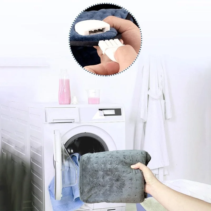 HP4076 40 x 76 cm Elektrische Heizdecke mit intelligenter Temperaturregelung für Heimtherapie und Wärmeanwendung - Grau / US-Stecker