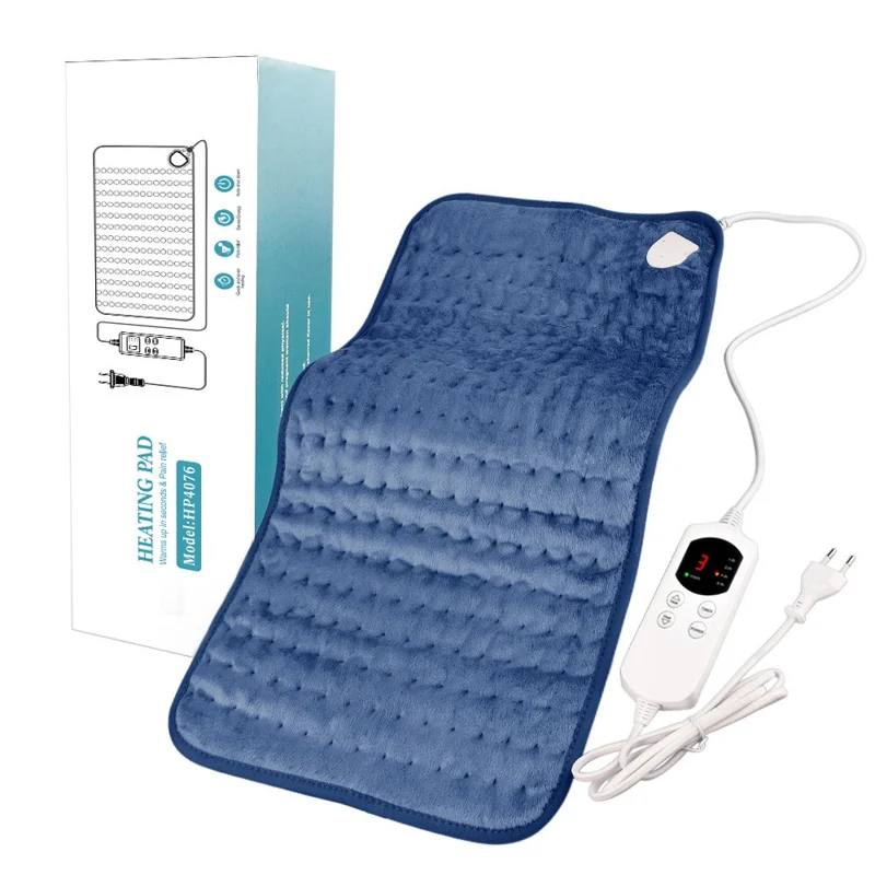 HP4076 40 x 76cm Smart Temperature Control Electric Heating Blanket for Home Therapy Heat Treatment - Blue  /  US Plug