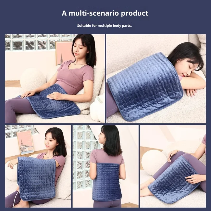 HP4076 40 x 76cm Smart Temperature Control Electric Heating Blanket for Home Therapy Heat Treatment - Blue  /  US Plug