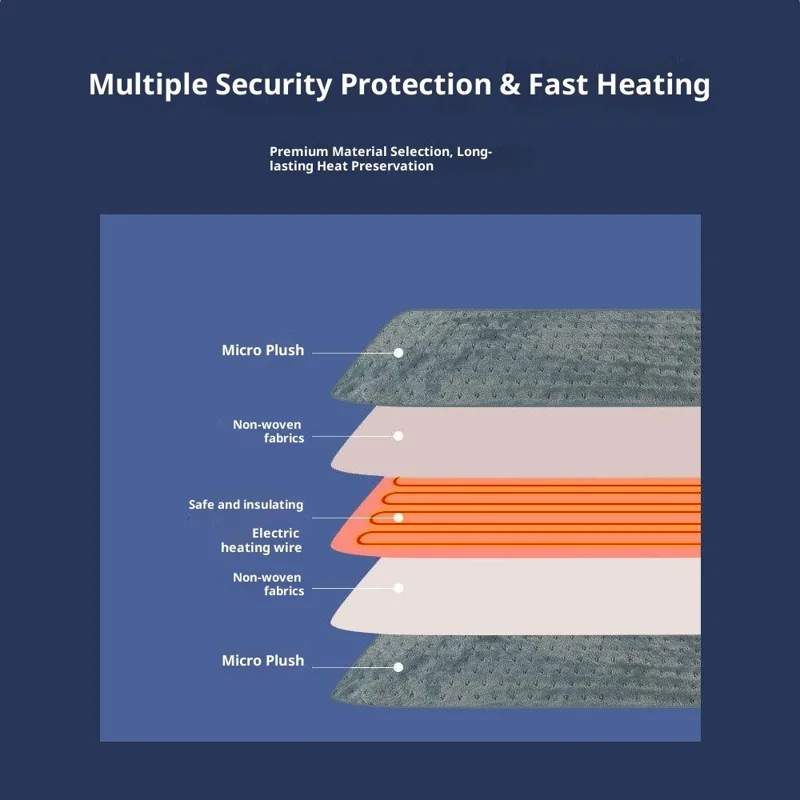 HP4555B Electric Heated Foot Warmer Boot Slipper with Temperature Control for Office and Home - Grey  /  US Plug