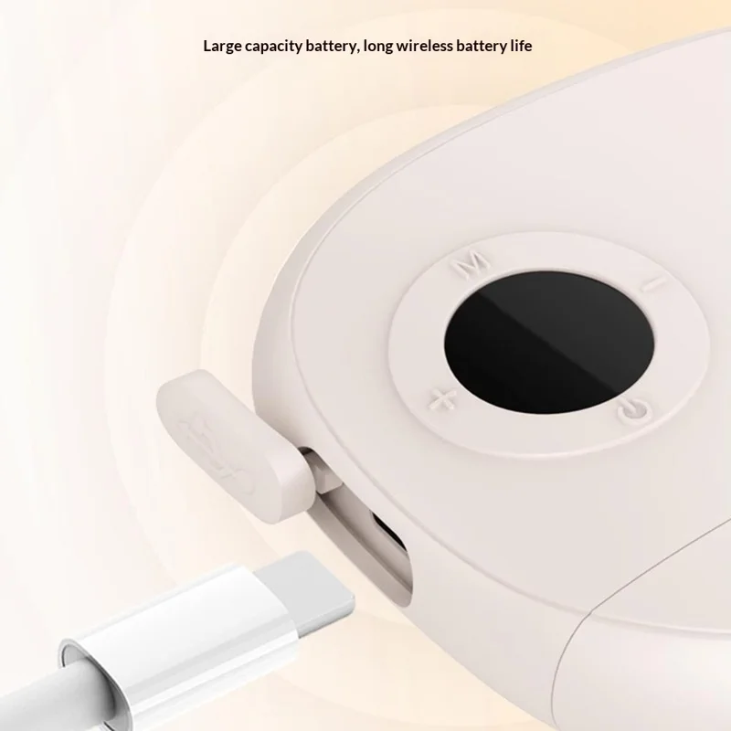 2386 Microcurrent Neck Massager 9 Levels Heating Vibration Electric Scraping Board for Full Body - Apricot