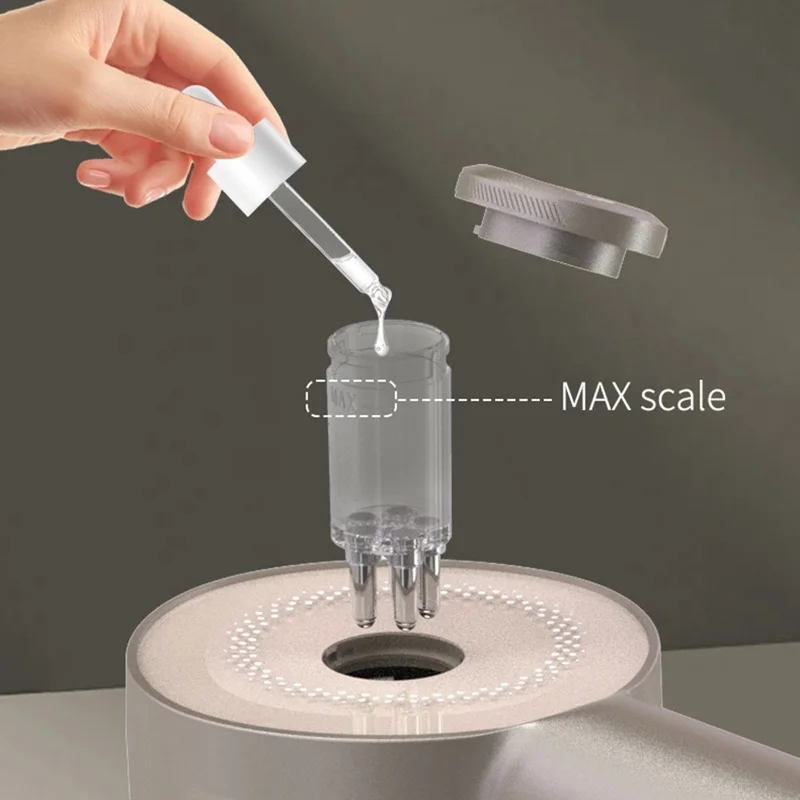 ST-1503 Electric Massage Comb EMS Red Light Hair Care Device with 4 Modes for Scalp Treatment - Gold