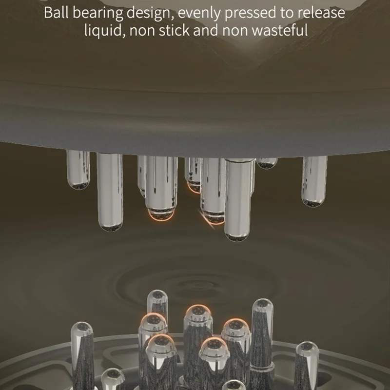 ST-1503 Electric Massage Comb EMS Red Light Hair Care Device with 4 Modes for Scalp Treatment - Gold