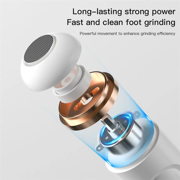 HE-J001 Electric Feet Callus Remover Rechargeable Portable Electronic Pedicure Tool Professional Care Care - Розовый